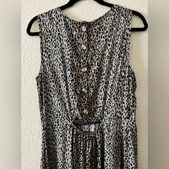 Beachluchlounchge Animal Print Back Cut Out Midi Dress - Picture 4 of 5